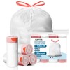 120 Count 4 Gallon Trash Bags Drawstring, JUKFITA Tear-Free Small