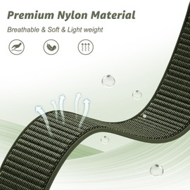 Hook and Loop Quick 22mm Nylon Ultralight Sport Watch Band for Garmin Fenix 8 47mm/Fenix 7/7 Pro/6/6 Pro/5/5Plus, UltraFit Strap for Forerunner 965/955/945/Approach S62/S70/tactix 8 47mm/Instinct 2