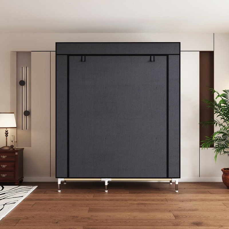 ArluKin Portable Wardrobe Closet Durable and Easy to Assemble Heavy