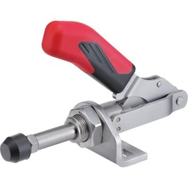 AMF 94128 0007639420020" 6841" Push-Pull Type Toggle Clamp with Angle Base, red/Silver, Size 2