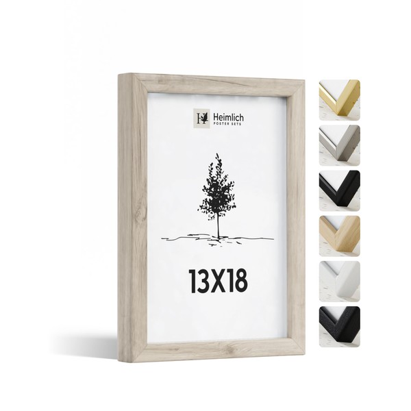 Heimlich® 1 x Picture Frame, 13 x 18 cm, Oak