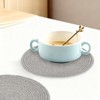 20cm Round Placemats Set of 4,Grey Cotton Dinner Table Mats