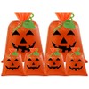 Maitys 18 Pcs Halloween Pumpkin Lawn Leaf Bags with Felt