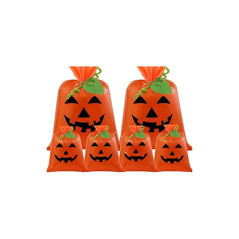 Maitys 18 Pcs Halloween Pumpkin Lawn Leaf Bags with Felt