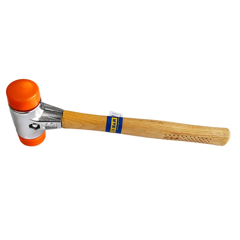 S&R Soft Mallet, Plastic Hammer, PU Head, High Quality Hickory