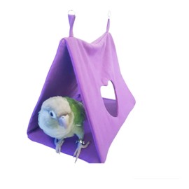 Bird Nest with Heart Hole House Hammock Hanging, Finch Cage Plush Fluffy Birds Hut Hideaway for Hamster Parrot Macaw Budgies Eclectus Parakeet Cockatiels Cockatoo Lovebird