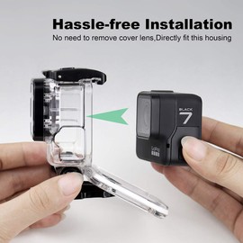 GEPULY Skeleton Protective Housing Case for GoPro Hero 7 Black, Hero 6 Black, Hero 5 Black, Hero (2018) Action Camera - Skeleton Housing Case Offers Better Audio Recording and Heat Dissipation