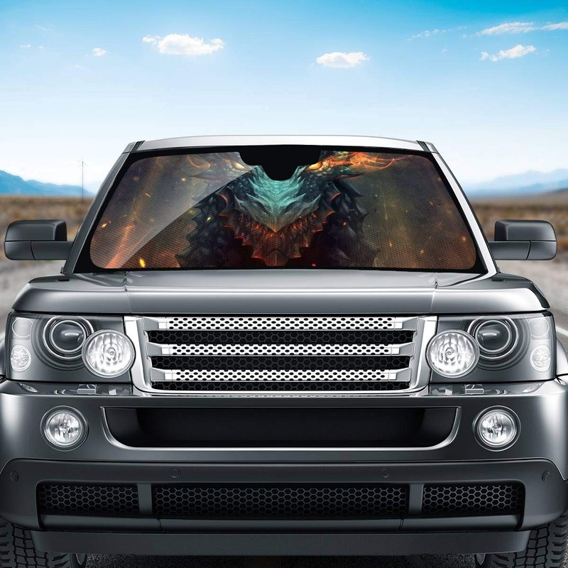 Cool Dragon Design Car Windshield Sunshade Car Sun Visor Car