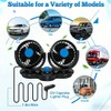 HCUSR Vehicle Fan,12V 4 Inch Dual Head 360° Rotatable car