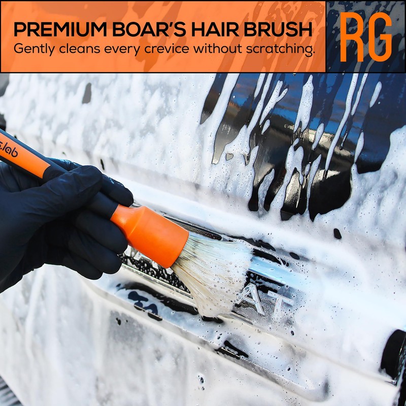 Suds Lab Detailing Brush with Rubberized Bristles, Car Detailing Wheel