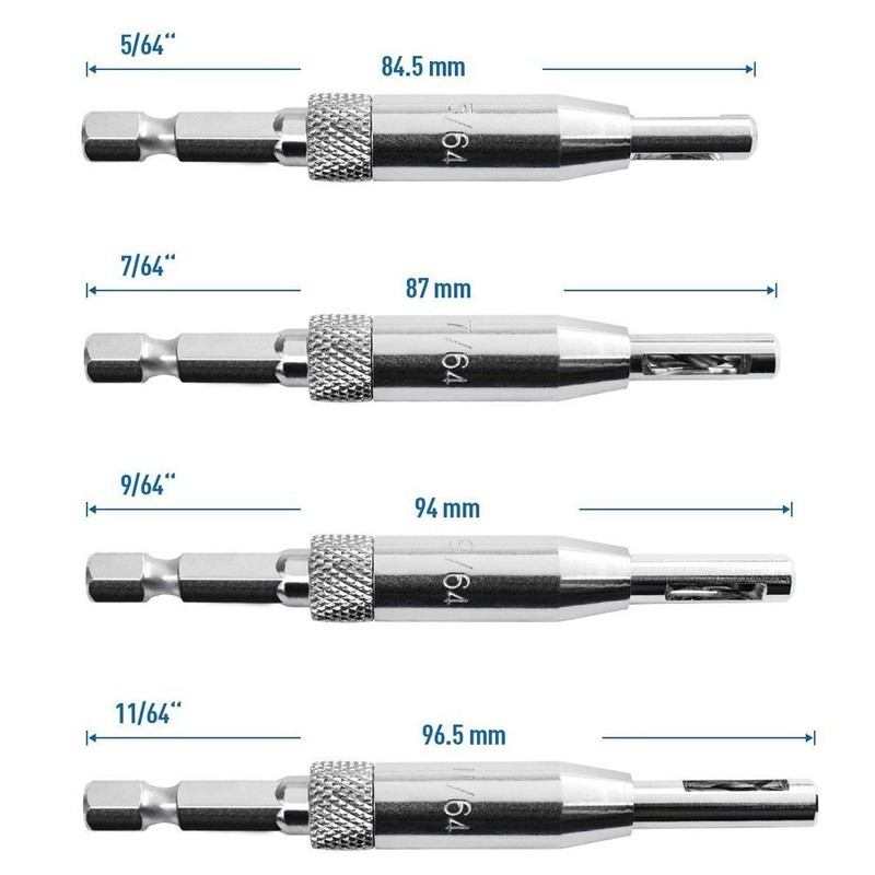 Bestgle 4Pcs Door Self-centering Hinge Drill, Window Hole Opening Center