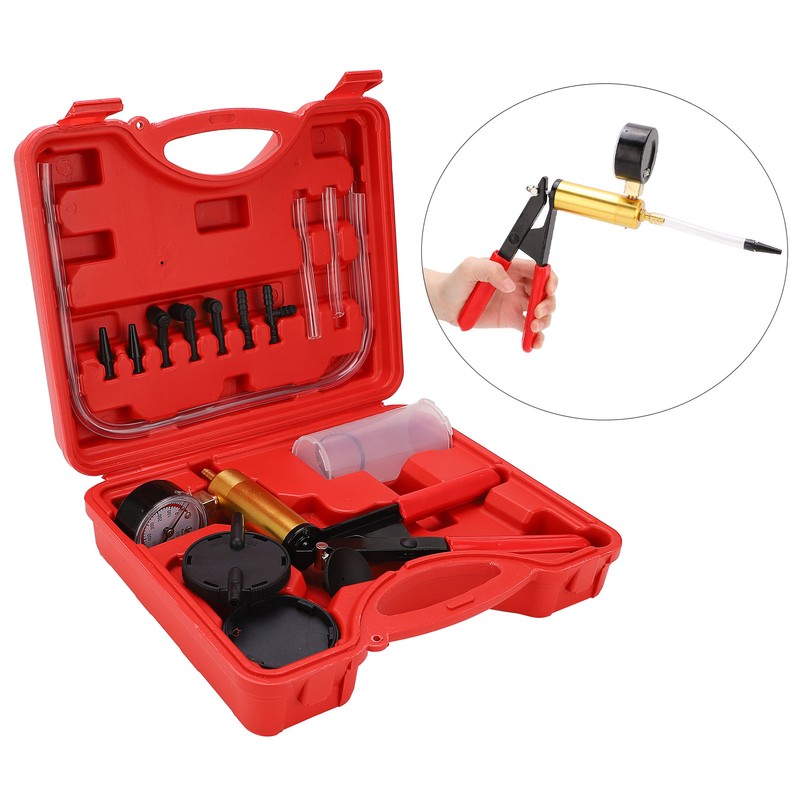 Hand Held Brake Bleeder Tester Set Bleed Kit Vacuum Pump