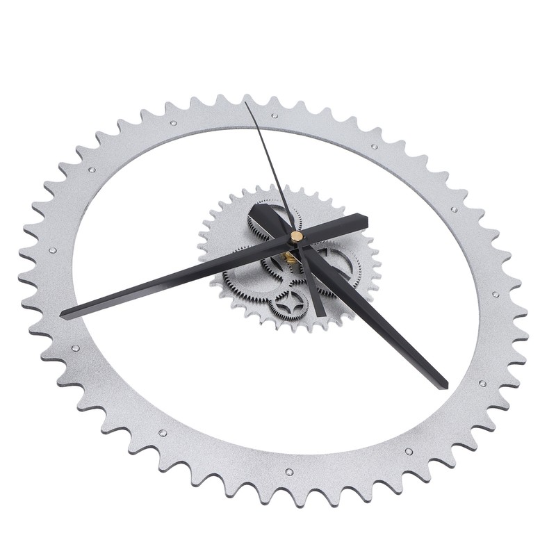 Simple Wall Clock Hollow Gear Frameless Design Hanging Clock with