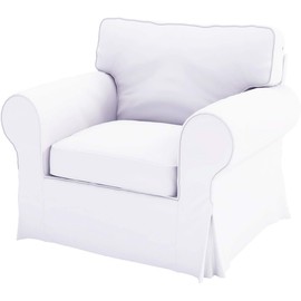 The Dense Cotton Ektorp Chair Cover Replacement is Custom Made for IKEA Ektorp Armchair Cover, A One Seat Sofa Slipcover Replacement (White)