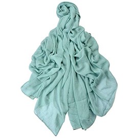 Miobo XXL Women's Stole Scarf Plain Colour 220 x 140 cm in Various Colours Viscose, turquoise