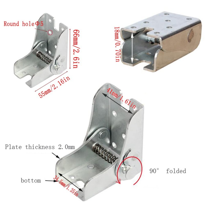 KAFENDA Folding Table Leg Hinges,Table Leg Bracket, 90° Locking Extension