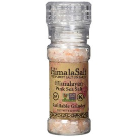 HimalaSalt Refillable/Adjustable Himalayan Salt Grinder - 4 oz