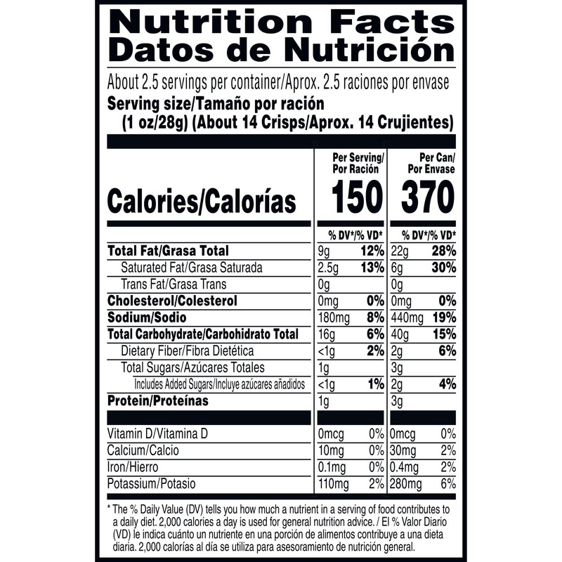 Pringles Potato Crisps Chips, Lunch Snacks, On-The-Go Snacks, Grab n'