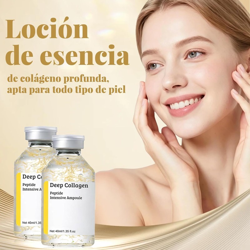 2Pcs Sérum Facial Antiedad con Colágeno Profundo y Péptidos 40ML