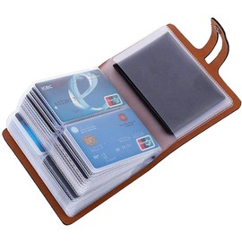 JERLA Card Case, Credit Card Case, Card Holder, Large Capacity, Thin, Magnetic, Anti-Skimming, Holds 96 Cards, Holds 62 cards
