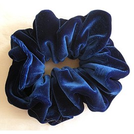 Royal Blue Velvet Scrunchies-Regular - Made in the USA