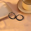 PABBEU Black Hoop Earrings Thick Chunky Black Hoops Hypoallergenic Large
