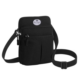 HUA ANGEL Fanny Pack Multifunctional Waist Bag Men Women 3 Zip Compartment Crossbody Bag Cellphone Pouch Belt Bum Bag Fanny Pack Hip Bag with Shoulder Strap for Running Walking Sports Travel