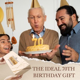 Leebbsin Birthday Gifts for Women, 70th Birthday Gifts Wind Chimes, Happy 70 Years Old Gift for Women Friendship, Best Friends, Coworker, Sister, Mom, Wife, Female, Best Gift Ideas