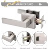 Probrico 2PK Probrico Square Passage Door Lock Lever Door Handle
