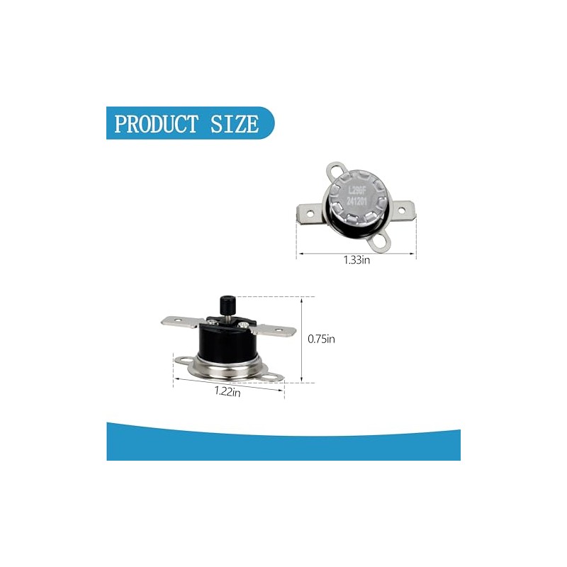 CHNPLUM 239-43676-03 290F Resettable Thermal Switch Replacement Bradford White MI-404T6FBN