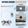 Car Wideband Oxygen Sensor Adapter Fit for 2-1/4"-2-1/2" Wideband Oxygen