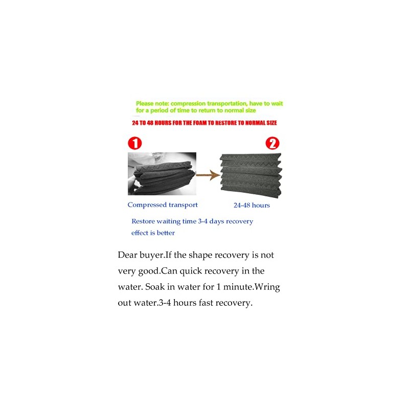 96 Pack Blue/black Absorb the echo Acoustic Foam Panel Wedge