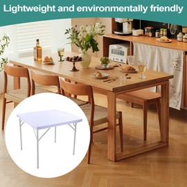 Dining Table Cloth - Square Table Top Cover - Washable Desk Protector, 34x34 Inch, Stretchable Cocktail Tablecloth for Picnic Outdoor Dining