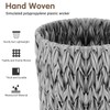 Wicker Trash Can Woven Water Hyacinth Wicker Waste Basket Small
