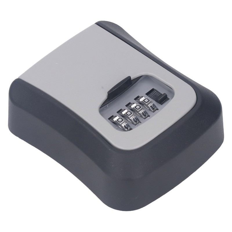 Key Lock Box Curved Aluminum Alloy Large Size Grey Wall