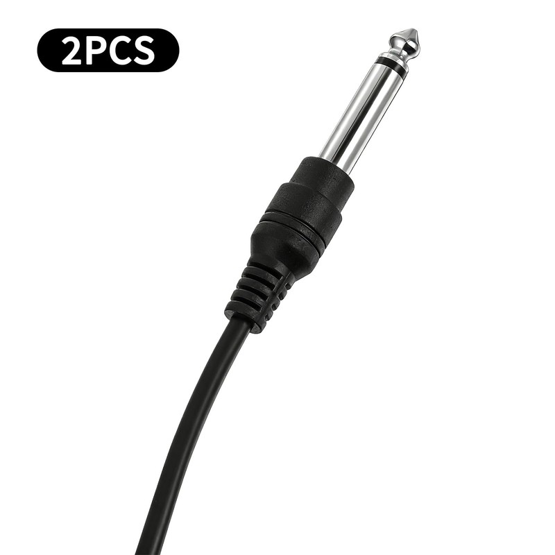 Zelphvt 2 Pack 6.35mm Male Plug to Bare Wire Open