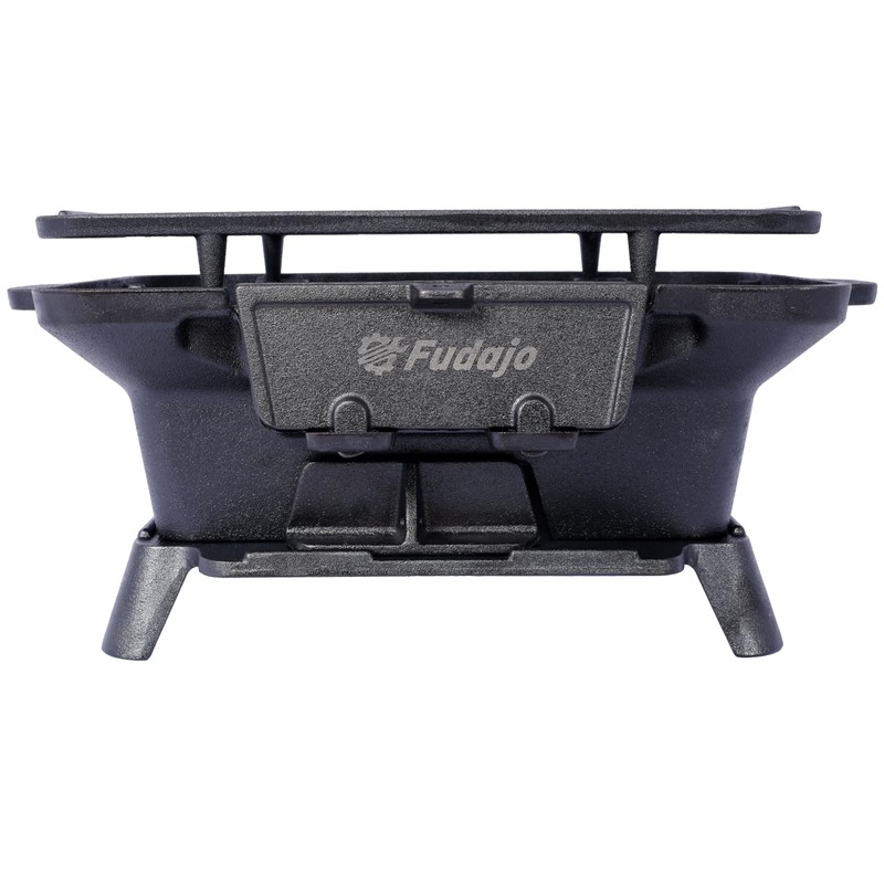 ESPIDOO Cast Iron Grill Outdoor Portable: Heavy-Duty Enameled Charcoal BBQ