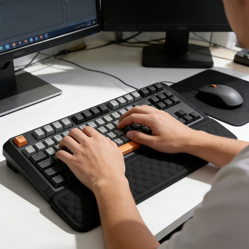 2-in-1 Keyboard Wrist Rest with Stand for Desktop, Ergonomic Wrist