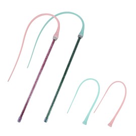 2PCS Mice Tail Cat Teaser Toys, Interactive Cat Wand Toys with 2 Tail Refills, Wiggling Tail Cat Chasing Toys for Cats Kittens Birthday Christmas