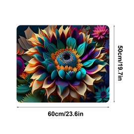 FengFaer Washer Top Cover Mat Dust Cover Pad for Washer Dryer, Wooden Board Flowers Washer and Dryer Covers for The Top,23.6" x 19.7" Anti-slip Washing Machine Top Protector (Style B)