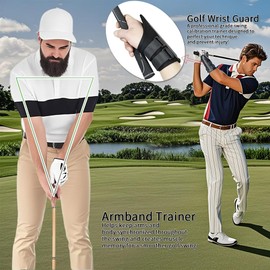 ISRcnst for Golf Swing Training Correcting Arm Band and Corrector Wrist Trainer Protector Health Gear Golf Wrist Brace for Beginner Swing Practitioner