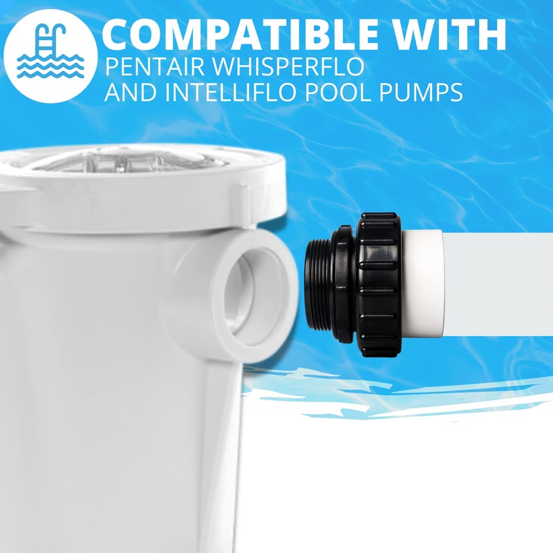 TonGass (2-Pack) 2" MIP x 2.37" PVC Hi-Temp Unions Compatible