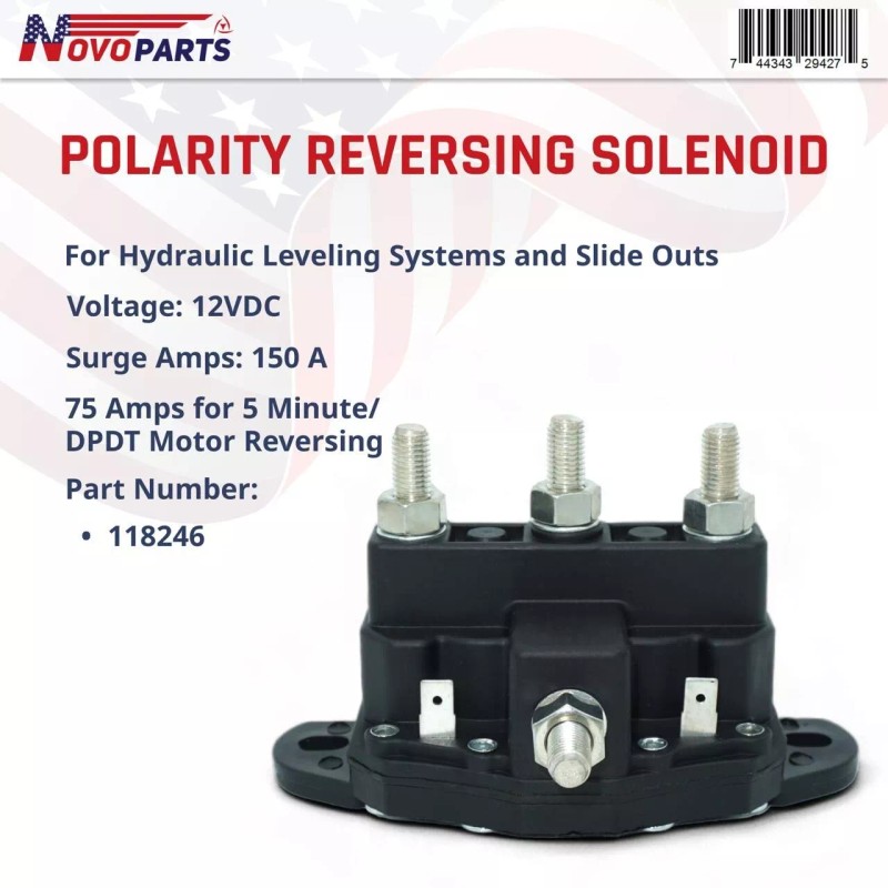 NOVOPARTS 118246 Replacement Polarity Reversing Solenoid for Hydraulic Leveling Systems