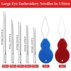 50pcs Sewing Needles Large Eye Sharp Point, Large Eye Stitching