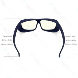 FREEMASCOT OD 6+ 9000nm-11000nm Wavelength CO2 Laser Safety Glasses for 10.6um CO2, 10600nm Laser Safety Goggles (Style 5)