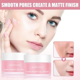 Pore Primer Gel Cream, Pack of 2 Pore Filling Gel Cream, Jiorniee Pore Filling Gel Cream, Make Up Base Gel Cream, Nvisible Pore Face Primer, Primer Face Suitable for All Skin Tones