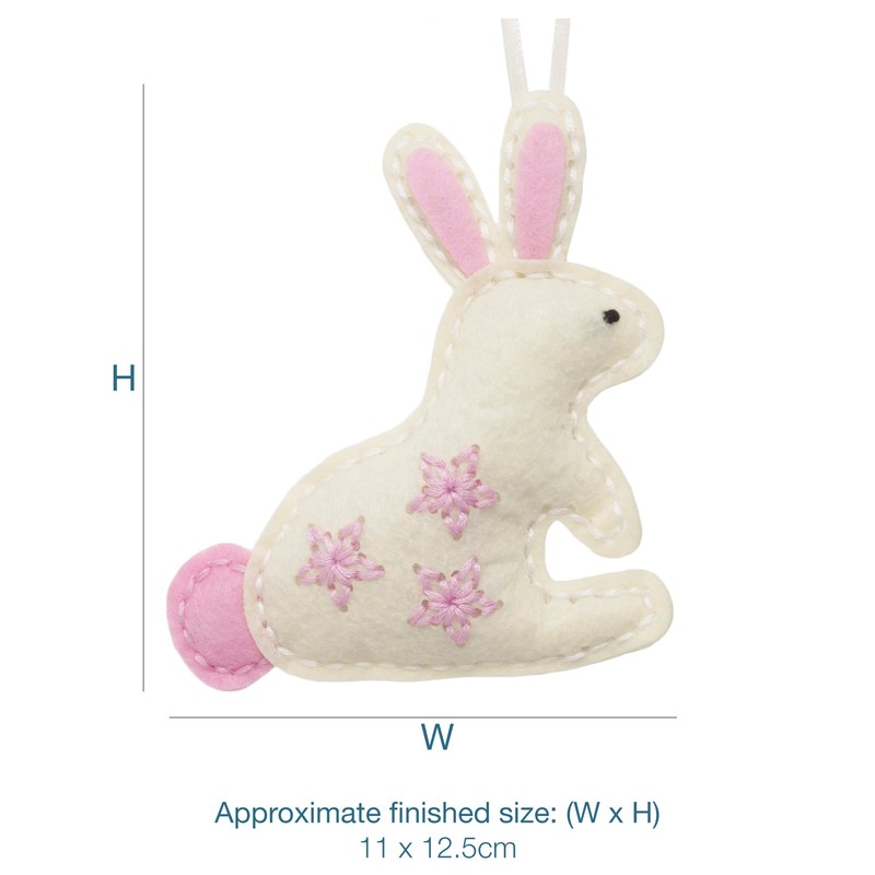 Trimits Felt Decoration Kits, 10.5 x 11.5cm, Bunny