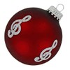 mugesh Christmas Bauble Treble Clef Bordeaux Red (7 cm)