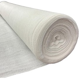 Farm Plastic Supply - White Shade Cloth - 50% - Mesh Fabric for Fence Privacy Screen, Garden Shade, Mesh Fence Screening, Shade Cloth Rolls, Wind Screen (6' x 20')