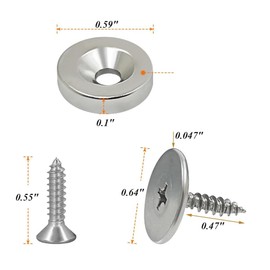 JEVLON 4Pack Magnetic Cabinet Latch Catch Closures, Cabinet Hardware Fittings Magnetic Door Catch for Kitchen Cupboard Closet Cabinet Door Drawer, Magnetic Latch Catch Closer for Furniture
